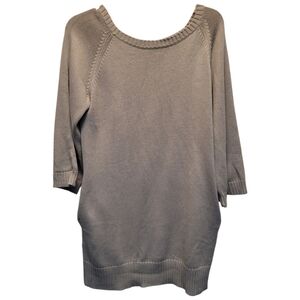 Muji Women's Gray Long Sleeved Sweater Dress - Size S